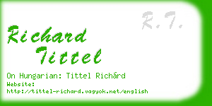 richard tittel business card